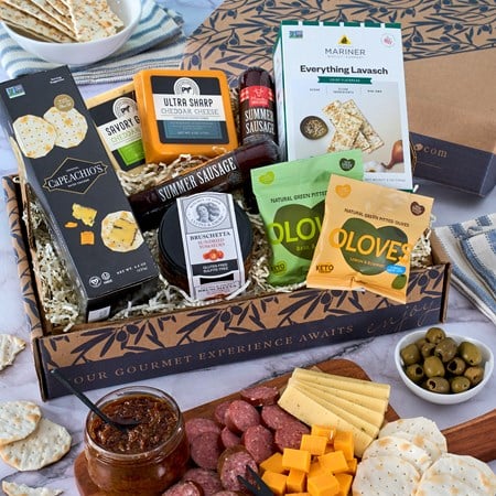Deluxe Gourmet Meat and Cheese Sampler Gift