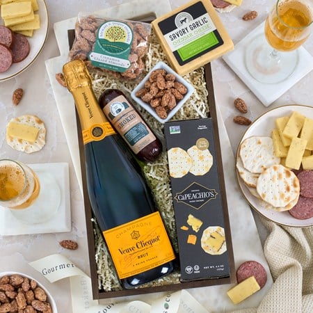 Veuve Champagne and Cheese Gift