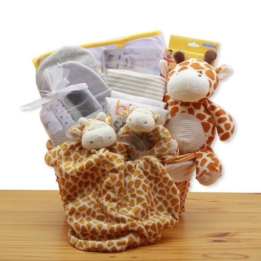 Jungle Safari New Baby Gift Basket - Yellow 