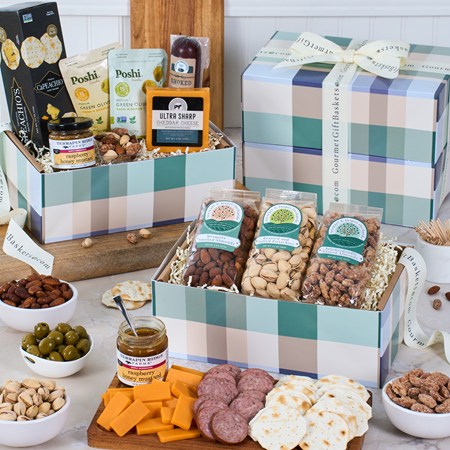Charcuterie and Nuts Gift Tower