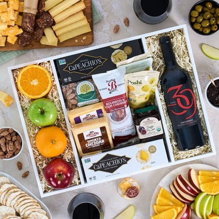 Charcuterie and Wine Gift Crate