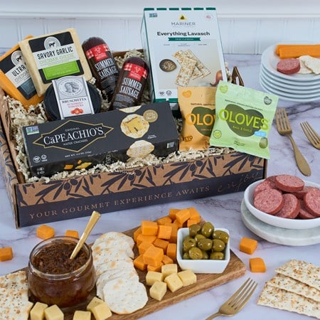 Deluxe Gourmet Meat and Cheese Sampler Gift