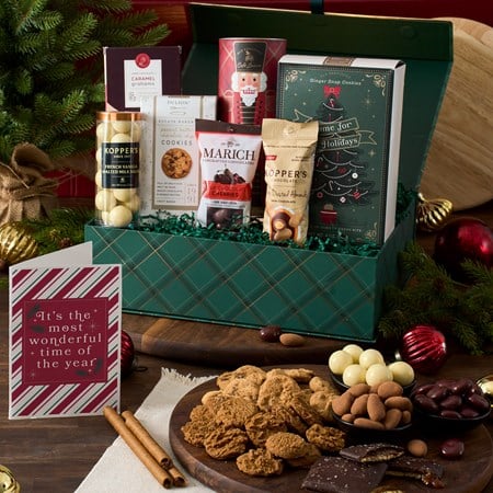 Gourmet Holiday Chocolate and Cookies Gift Box