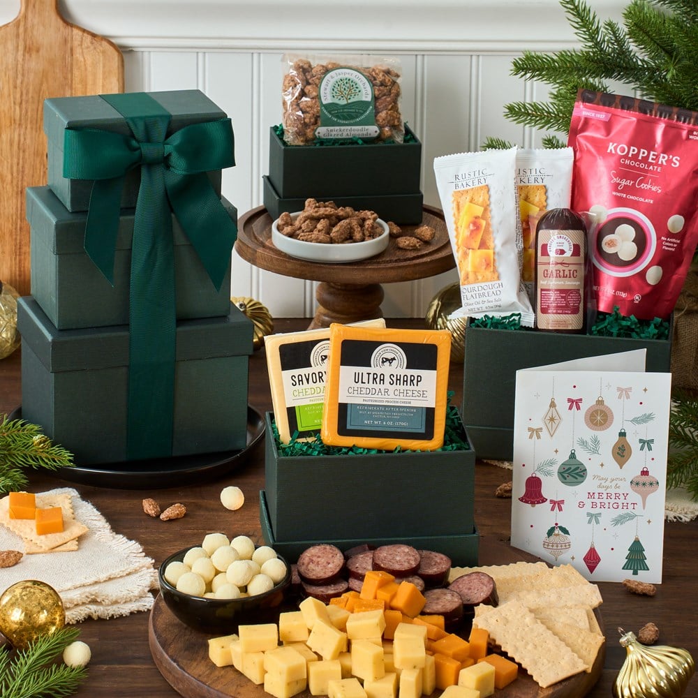 Holiday Meat & Cheese Tower