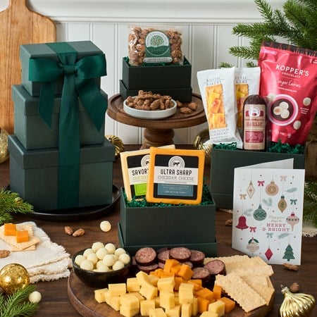 Holiday Meat & Cheese Tower