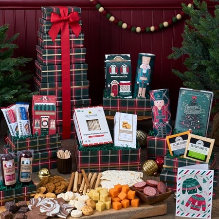Season's Greetings Gift Tower